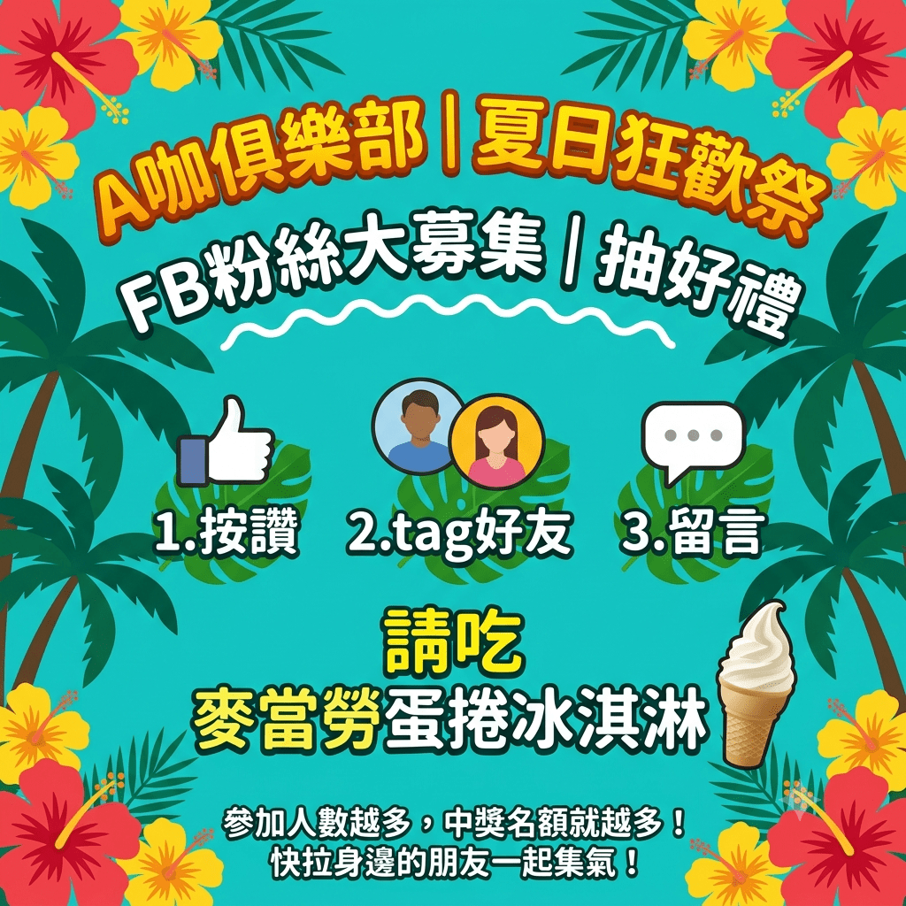 FB社群活動 抽 蛋捲冰淇淋